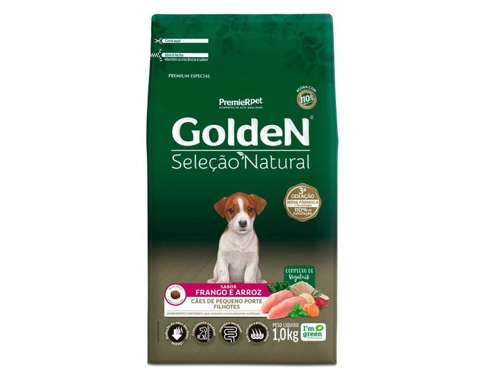 Ração cachorro filhote golden seleção natural frango e arroz Clearance