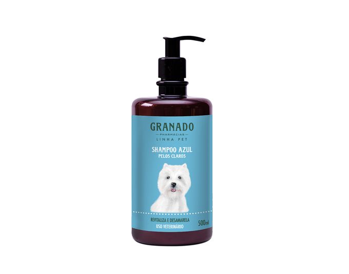 Shampoo Granado Pet Azul Para Pelos Claros 500Ml American Pet