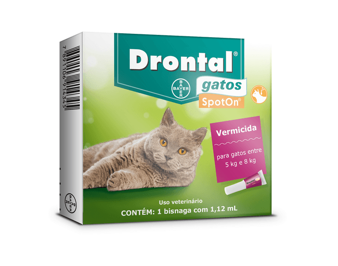 Vermífugo Drontal Spoton Para Gatos 1 Bisnaga - 5 Kg A 8 Kg
