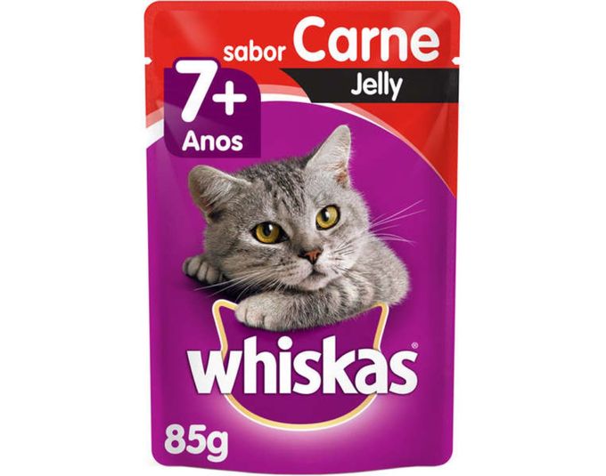 Sache Whiskas Jelly Carne +7 Anos 85Gr