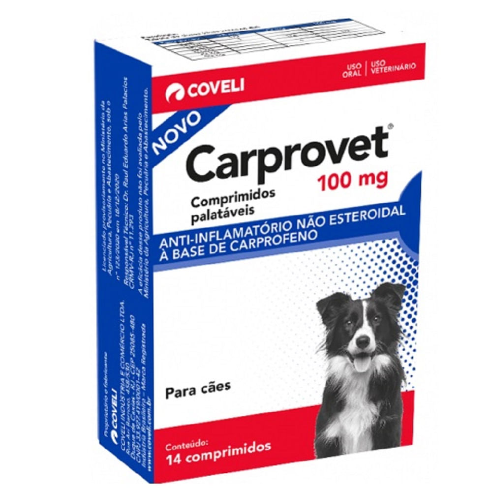 CARPROVET 100 MG -Blister X 10 Tabs-Carprofeno Perros